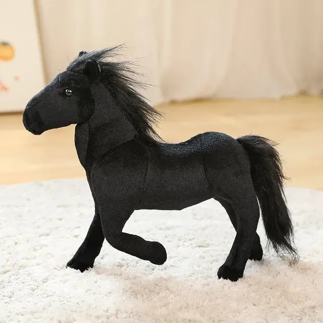 1pc 50-28cm Simulation Horse 5 Styles Stuffed Animal Plush Dolls High Quality Classic Toys For Children Gift