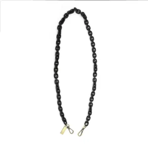 42" Matte Black Lucite Cable Chain Strap