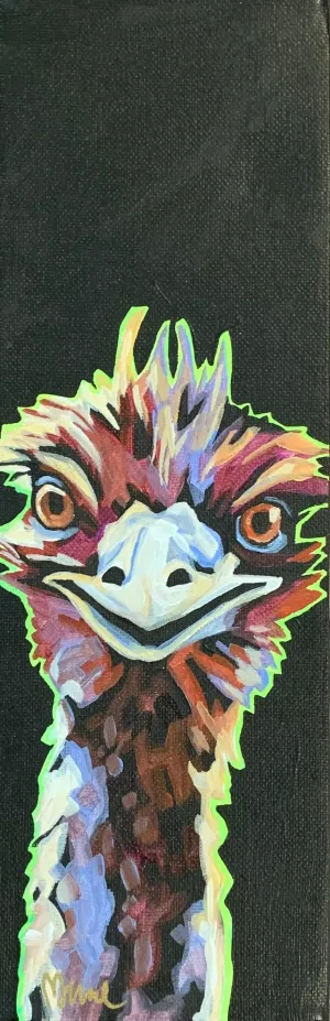 4”x12” - "Ume" - Emu Painting-Acrylic Painting