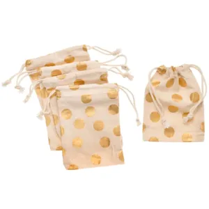 BAGS FABRIC PRINTED GOLD 5CT