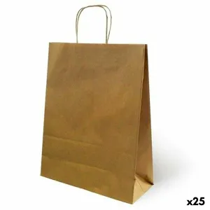 Bags Fama 31 x 11 x 42 cm Brown Paper With handles 25 Units