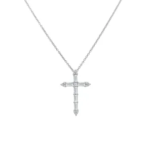 Baguette Diamond Cross Necklace