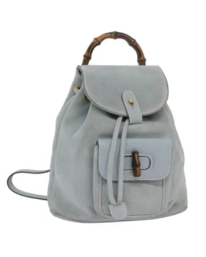 Bamboo Leather Suede Backpack with Dust Bag