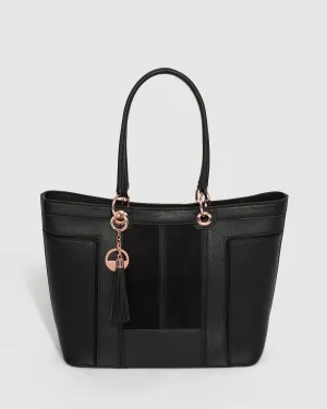 Black Delaney Large Tote Bag