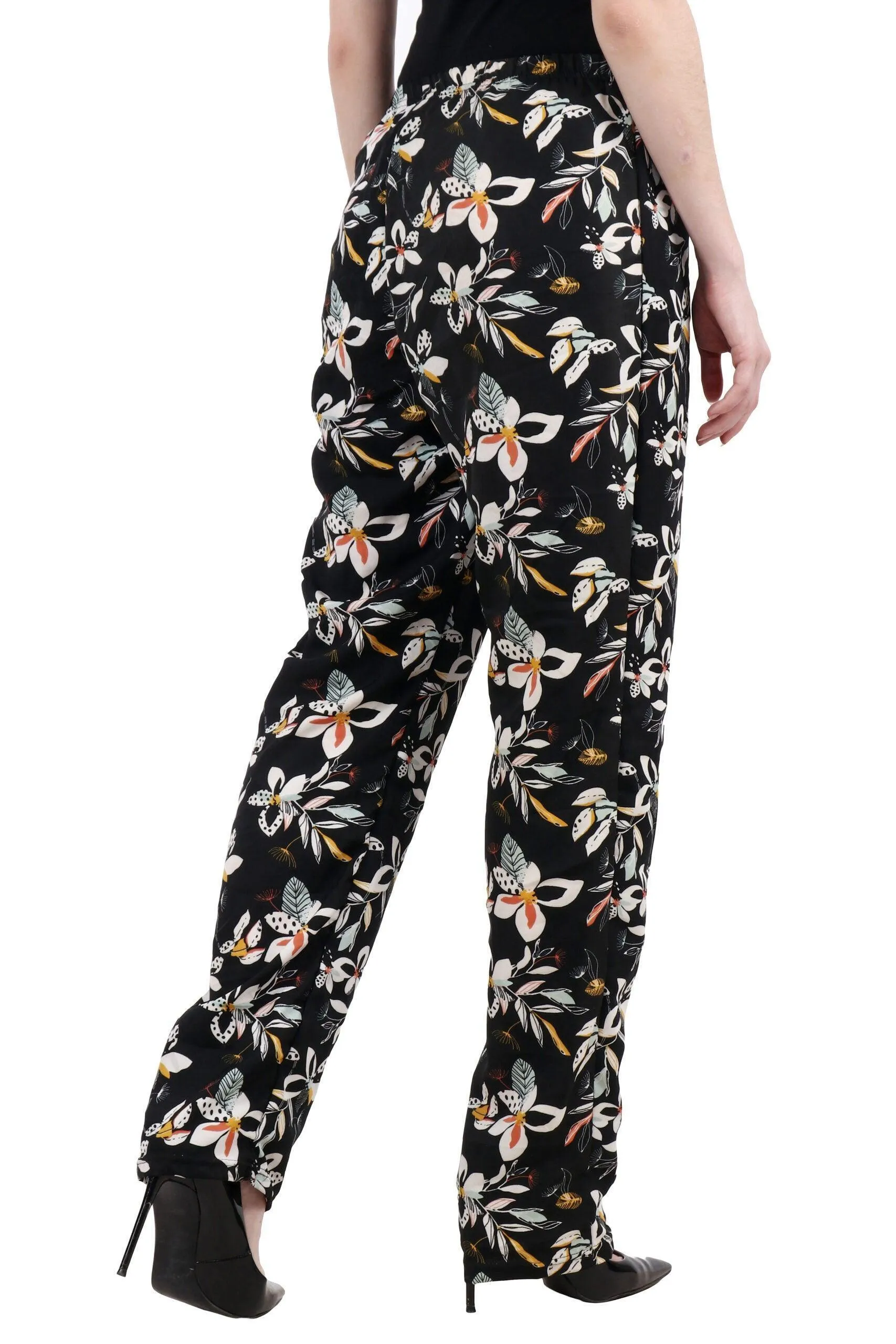 Black Floral Printed Pyjamas