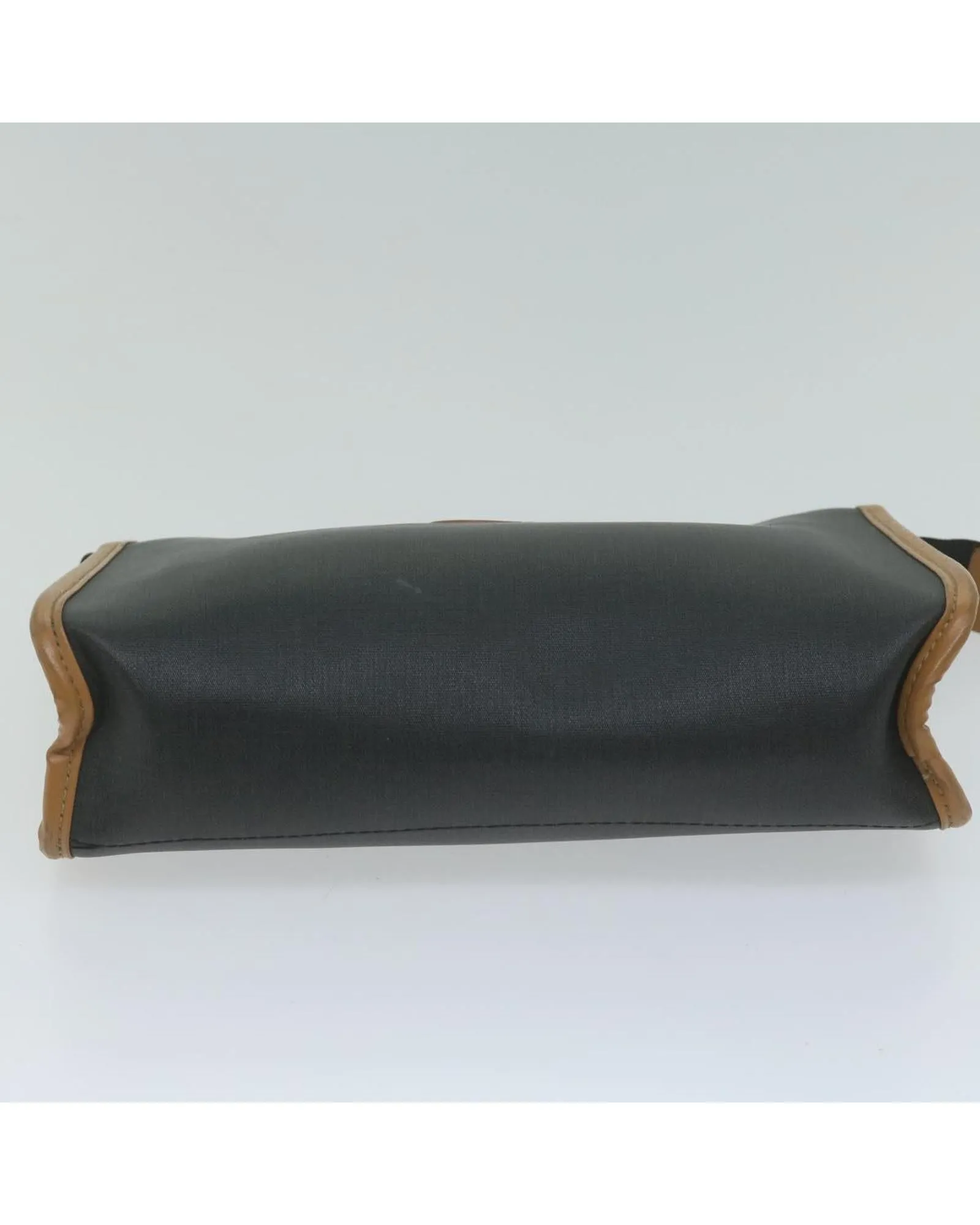 Black PVC Leather Clutch Bag by Christian Dior