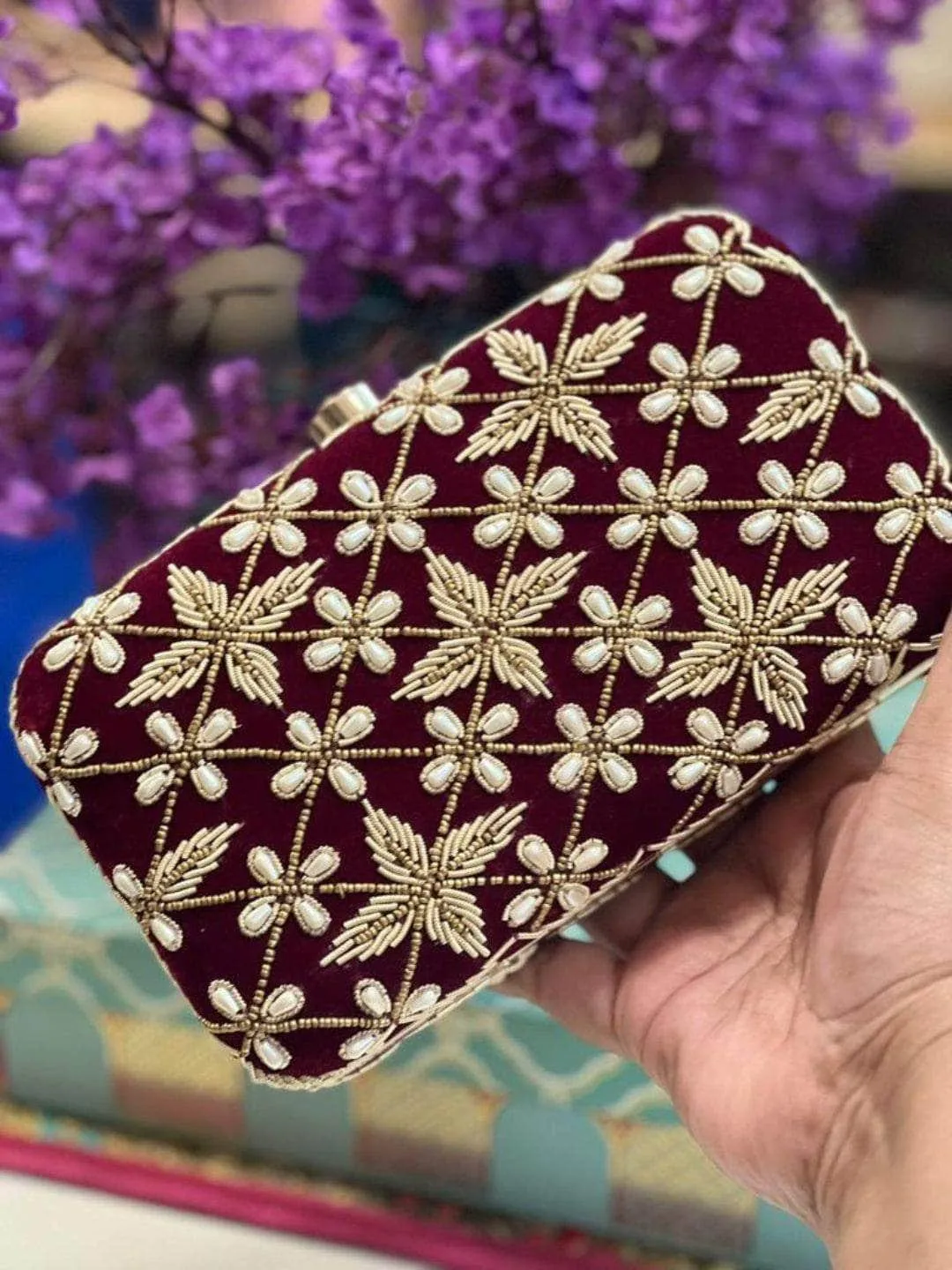 Bridal Velvet Clutch