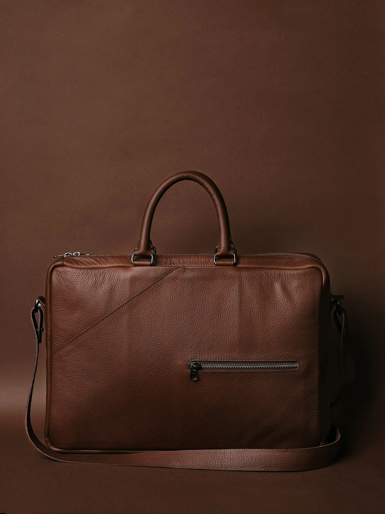 Briefcase Backpack · Brown