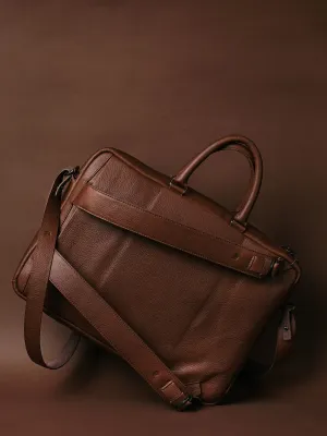 Briefcase Backpack · Brown