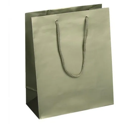 Champagne Matte Rope Handle Euro-Tote Shopping Bags - 8.0 x 4.0 x 10.0 - Retail Bags - Euro-Tote