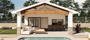 Charming 360 sq. ft. pool house for ultimate relaxation and fun!