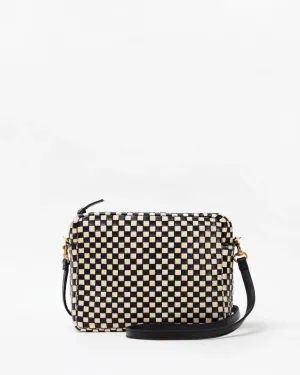 Clare V. - Marisol in Black & Cream Woven Checker