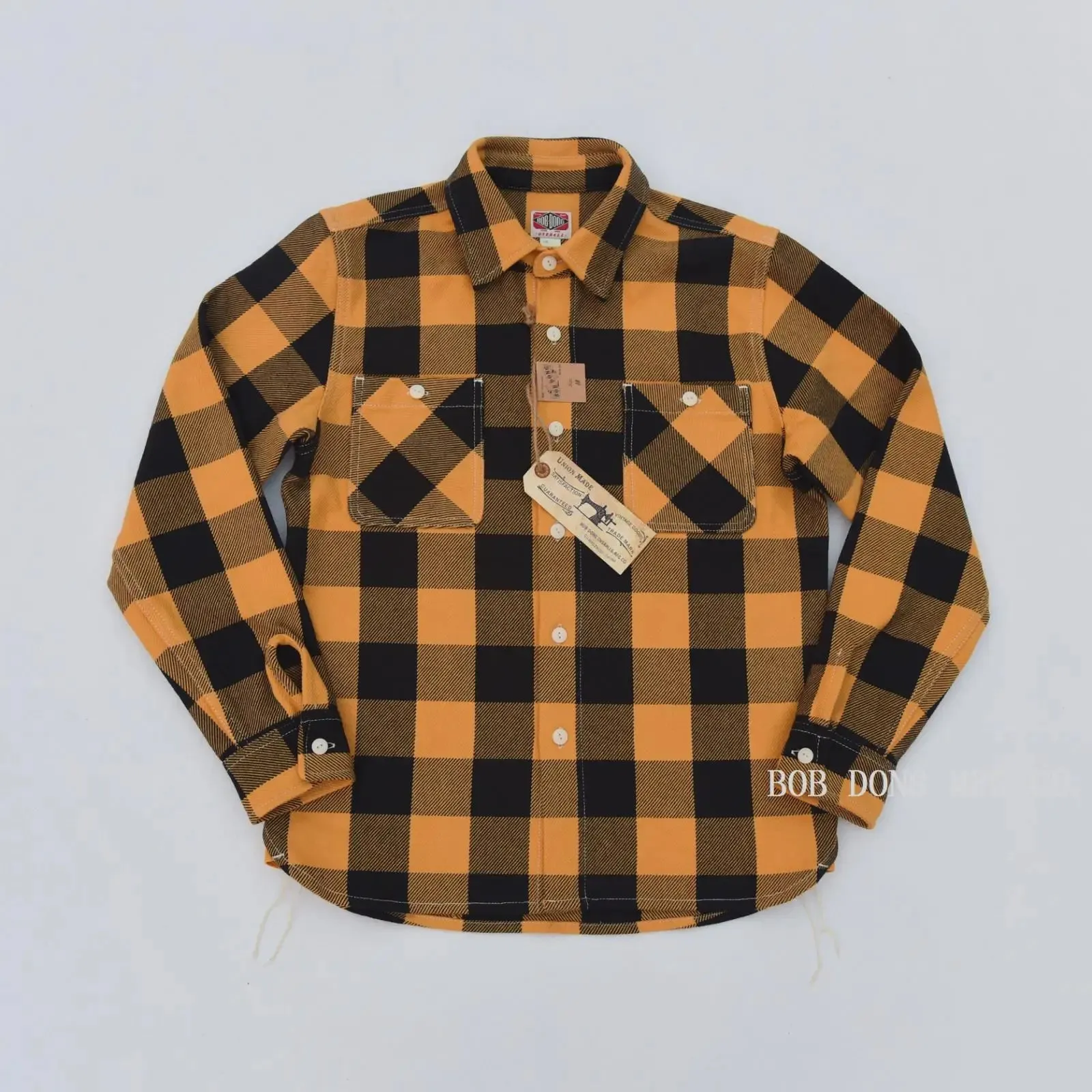 Classic Men's Plaid Cotton Work Shirts - Safari Style