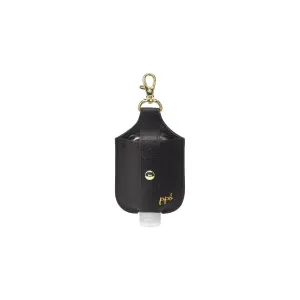 Clip & Clean Hand Sanitizer Pouch in Gold/Matte Black Leatherette