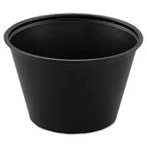 CONTAINER/ Portion, Plastic 4 oz, Black, 2500/case-Food Service