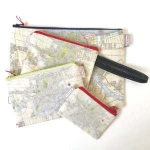 Fabric Zipper Bag: New Orleans Map