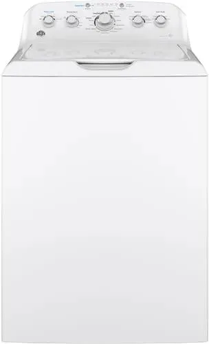 GE GTW465ASNWW 27 Inch Top Load Washer with 4.5 cu. ft. Capacity, 700 RPM Spin Speed, 14 Wash Cycles, 6 Water Temperatures, Dual Action Agitator, Speed Wash, Auto Soak and Deep Rise.: White