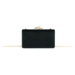 Jules Black Velvet Clutch by BC Bags