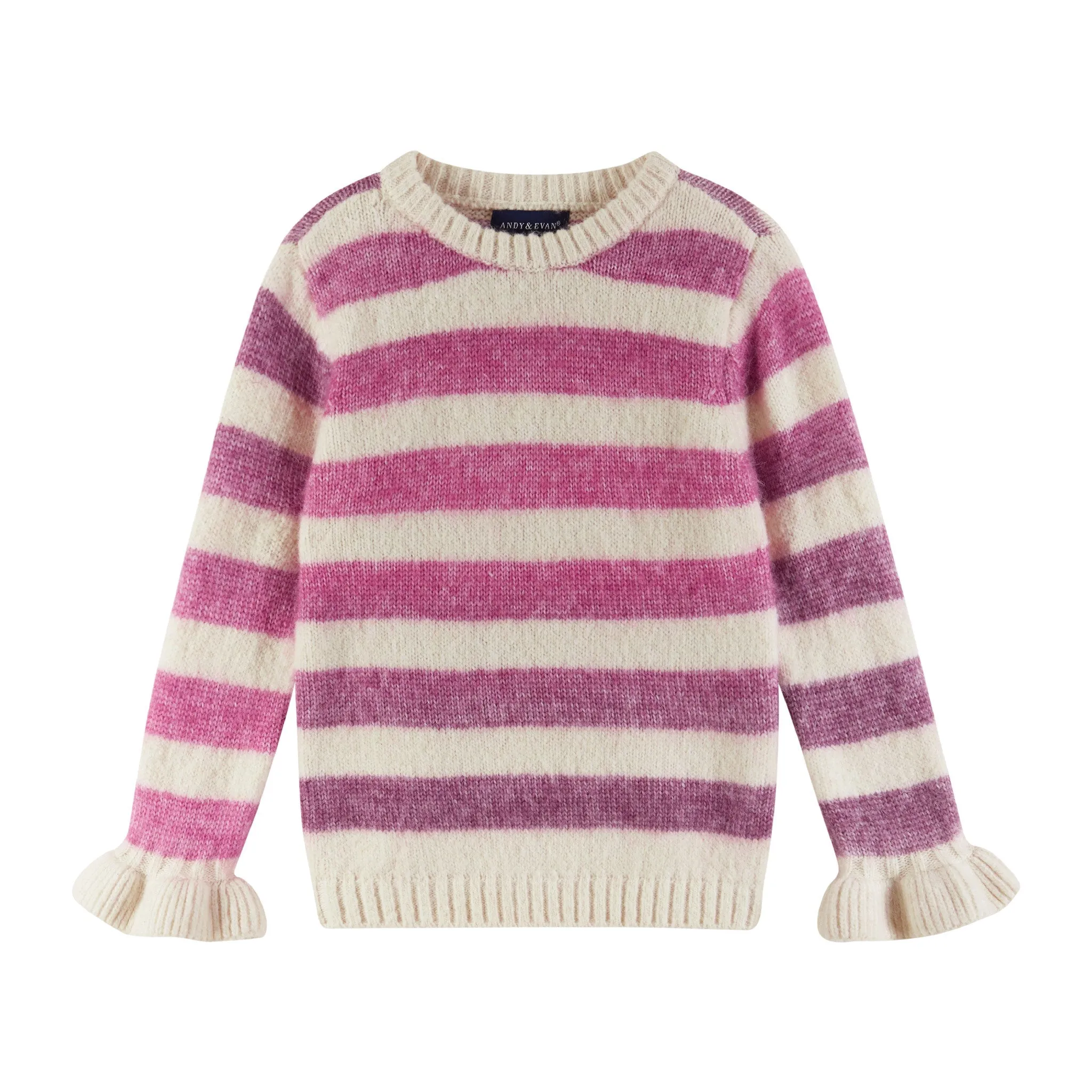 Kids Striped Oatmeal Sweater & Legging Set | Purple Ombre