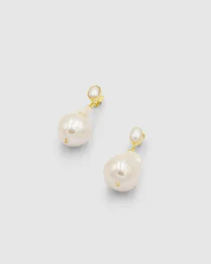 Nora Baroque Pearl Stud