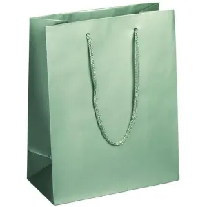 Platinum Matte Rope Handle Euro-Tote Shopping Bags - 8.0 x 4.0 x 10.0