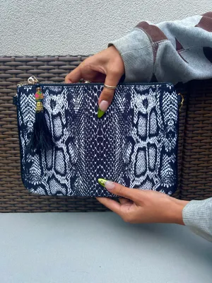 Printed Clutch bag- Cobra