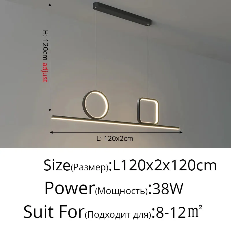 QIYI Seima Black White LED Pendant hanging lamp