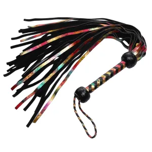 Rainbow Lambskin Flogger