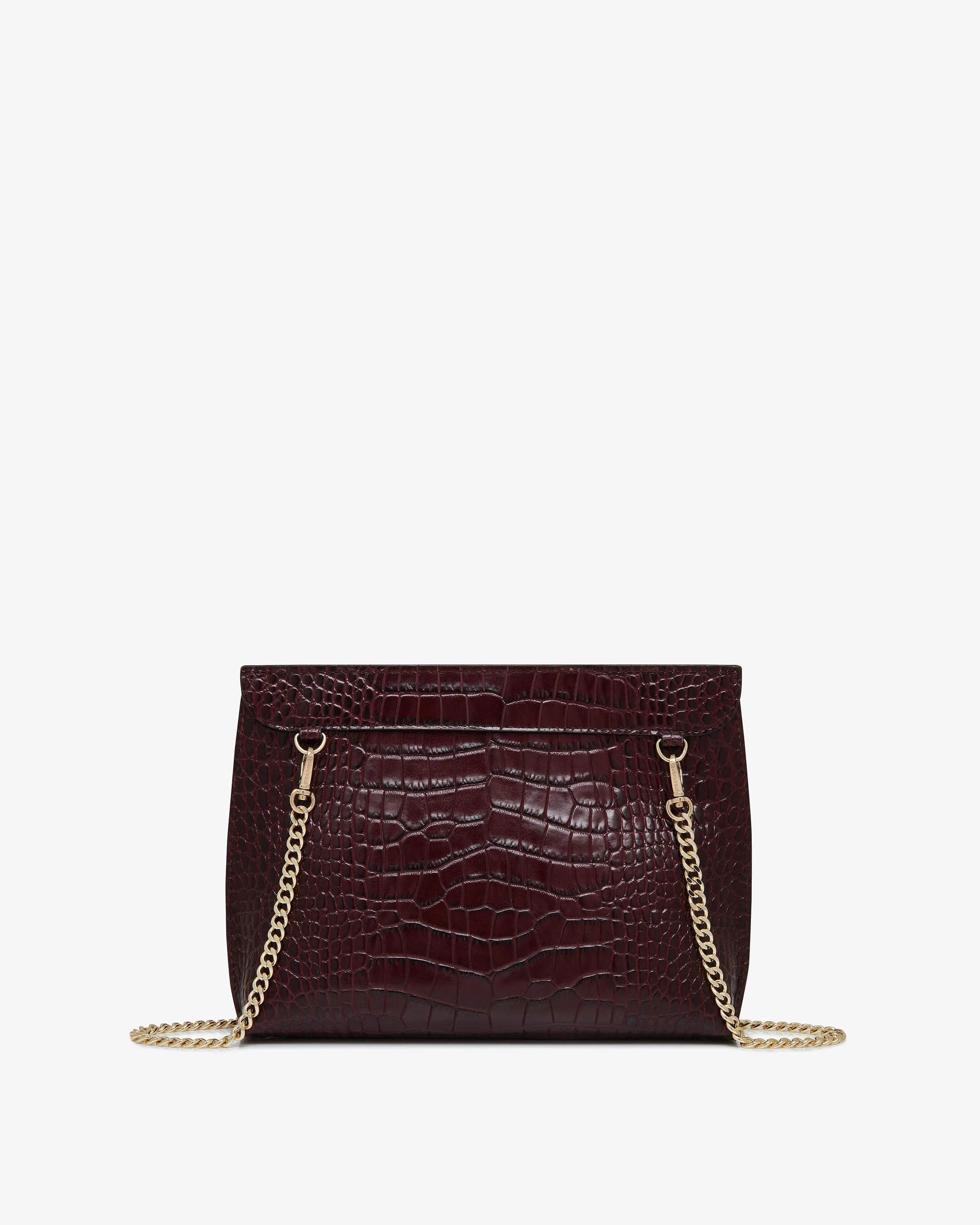 Stylist - Croc-Embossed Leather Burgundy