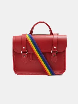 The Melody - Classic Red with Rainbow Webbing Strap