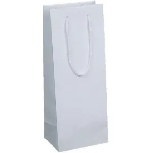 White Kraft Paper Euro-Tote Shopping Bags - 5.0 x 3.5 x 13.0