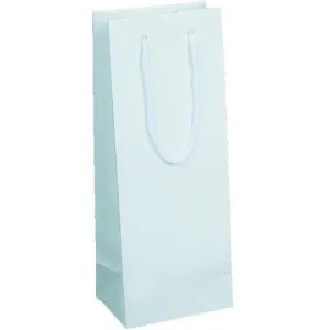 White Matte Rope Handle Euro-Tote Shopping Bags - 5 x 3.5 x 13